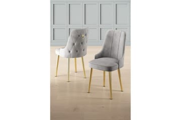 Spisestol Jebi Grå / Gull - Grå / Gull - Møbler - Stoler - Spisestuestoler & kjøkkenstoler