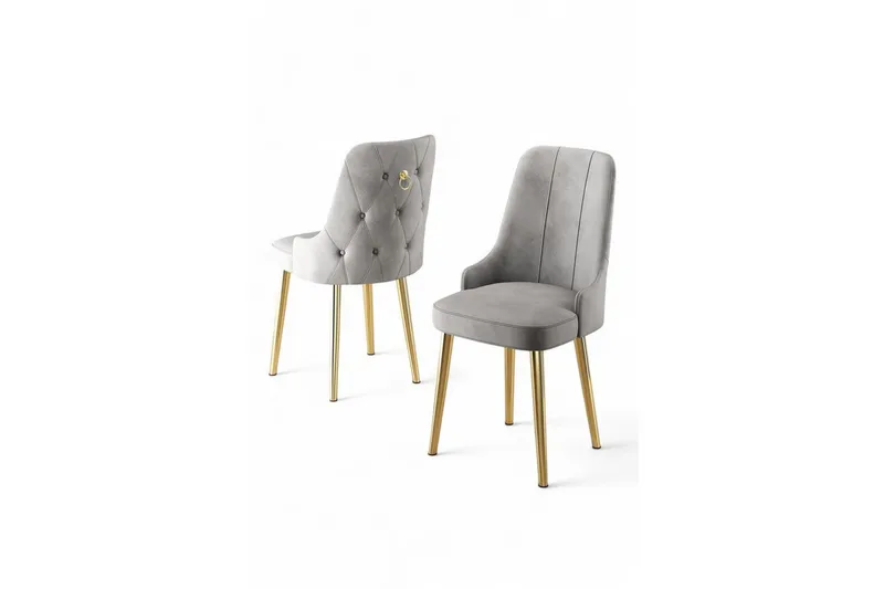 Spisestol Jebi Grå / Gull, Grå / Gull