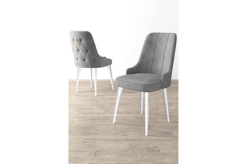 Spisestol Jebi Grå / Hvit - Grå / Hvit - Møbler - Stoler - Spisestuestoler & kjøkkenstoler