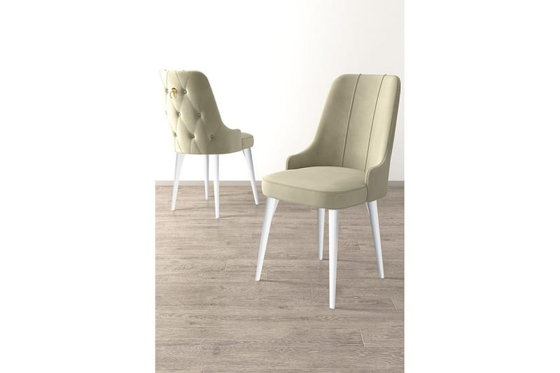 Spisestol Jebi Krem / Hvit - Krem / Hvit - Møbler - Stoler - Spisestuestoler & kjøkkenstoler