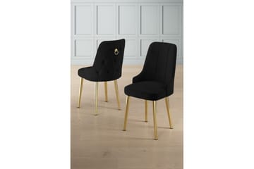 Spisestol Jebi Svart / Gull - Svart / Gull - Møbler - Stoler - Spisestuestoler & kjøkkenstoler