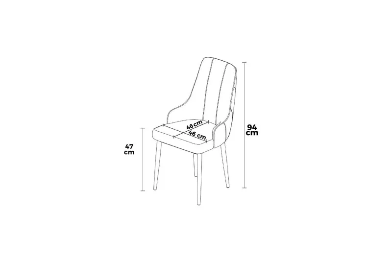 Spisestol Jebi Svart / Krom - Svart / Krom - Møbler - Stoler - Spisestuestoler & kjøkkenstoler