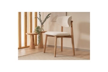 Spisestol Karela Bøk / Hvit - Hvitfarget tre - Møbler - Stoler - Spisestuestoler & kjøkkenstoler