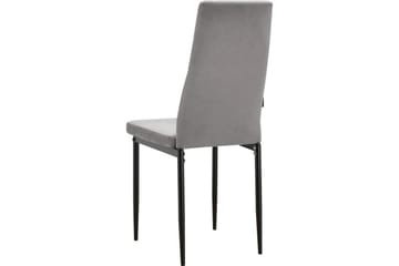 Spisestol Kelly Grå, Fløyel - Grå, Fløyel - Møbler - Stoler - Spisestuestoler & kjøkkenstoler