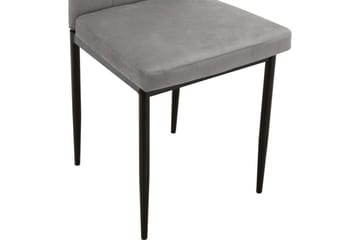 Spisestol Kelly Grå, Fløyel - Grå, Fløyel - Møbler - Stoler - Spisestuestoler & kjøkkenstoler