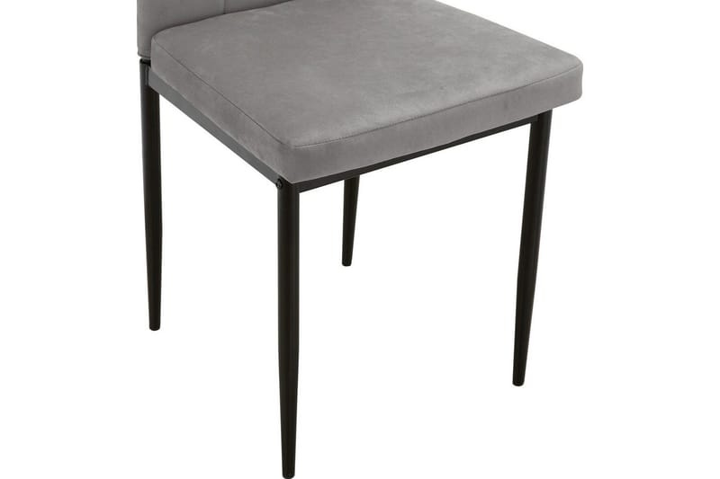 Spisestol Kelly Grå, Fløyel - Grå, Fløyel - Møbler - Stoler - Spisestuestoler & kjøkkenstoler