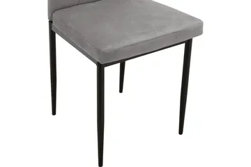 Spisestol Kelly Grå, Fløyel - Grå, Fløyel - Møbler - Stoler - Spisestuestoler & kjøkkenstoler