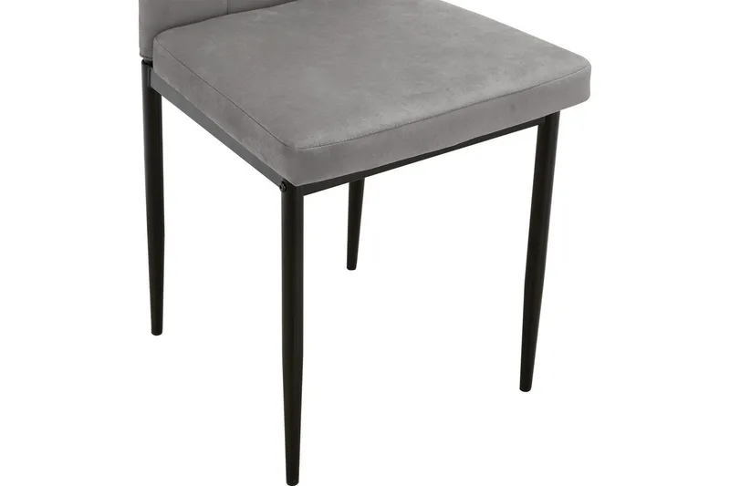 Spisestol Kelly Grå, Fløyel - Grå, Fløyel - Møbler - Stoler - Spisestuestoler & kjøkkenstoler
