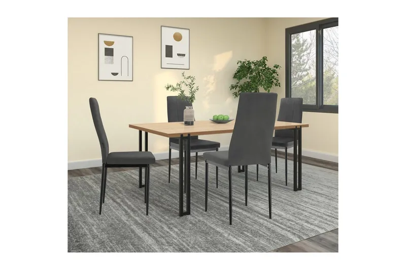 Spisestol Kelly Svart, PU - Svart, PU - Møbler - Stoler - Spisestuestoler & kjøkkenstoler