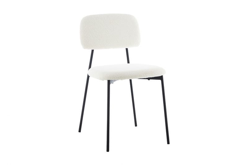 Spisestol Lowe Boucle, Svart/Hvit