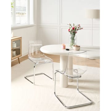 Spisestol Marshall 2-pakning - Transparent, Sølv - Møbler - Stoler - Spisestuestoler & kjøkkenstoler