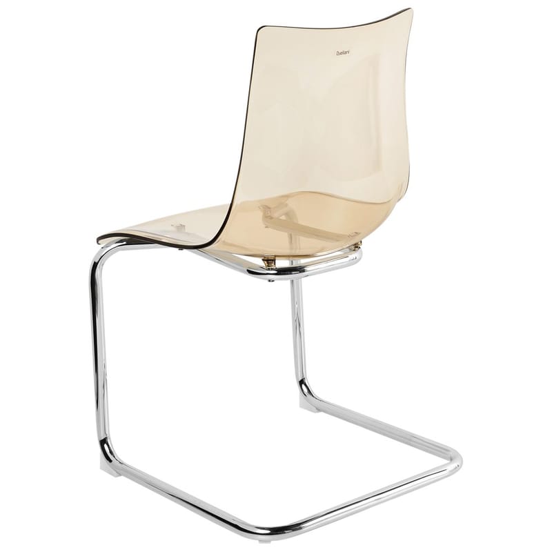 Spisestol Marshall 2-pakning - Transparent, Oransje, Sølv - Møbler - Stoler - Spisestuestoler & kjøkkenstoler