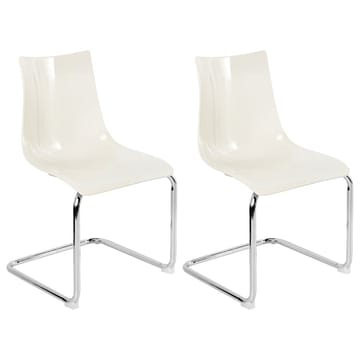 Spisestol Marshall 2-pakning - Hvit, Sølv - Møbler - Stoler - Spisestuestoler & kjøkkenstoler