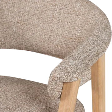 Spisestol med armlener Tunar - Natur melange - Møbler - Stoler - Karmstol