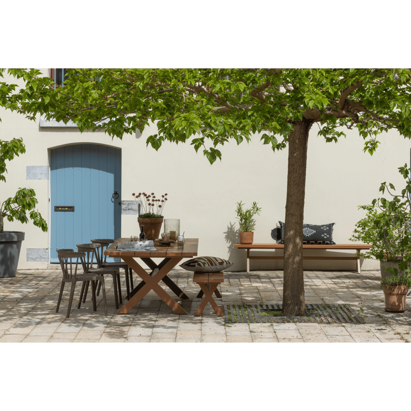 Spisestol med spiler Bliss utendørs - Brun melange - Møbler - Stoler - Spisestuestoler & kjøkkenstoler