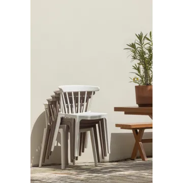 Spisestol med spiler Bliss utendørs - Brun melange - Møbler - Stoler - Spisestuestoler & kjøkkenstoler