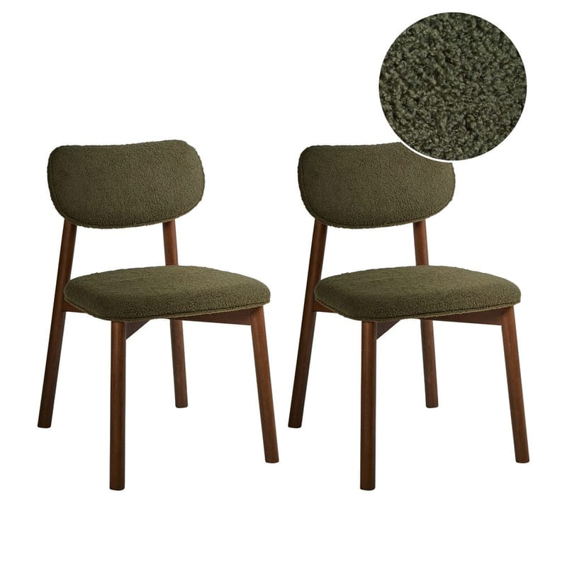 Spisestol Mills 2-pakning - Brun, Grønn - Møbler - Stoler - Spisestuestoler & kjøkkenstoler