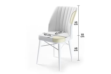 Spisestol Miraen Fume / Hvit - Fume / Hvit - Møbler - Stoler - Spisestuestoler & kjøkkenstoler