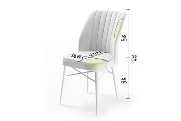 Spisestol Miraen Krem / Hvit - Krem / Hvit - Møbler - Stoler - Spisestuestoler & kjøkkenstoler