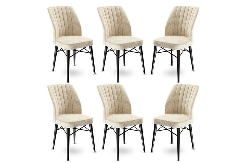 Spisestol Miraen Krem / Svart, Svart/Cremehvit