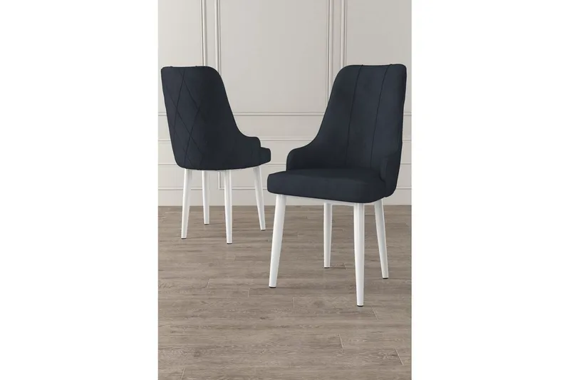 Spisestol Mobarkar Antrasitt / Hvit - Antrasitt / Hvit - Møbler - Stoler - Spisestuestoler & kjøkkenstoler