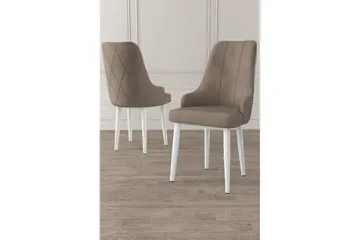 Spisestol Mobarkar Cappuccino / Hvit - Cappuccino / Hvit - Møbler - Stoler - Spisestuestoler & kjøkkenstoler