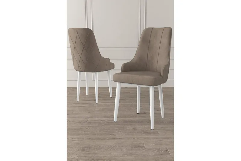 Spisestol Mobarkar Cappuccino / Hvit - Cappuccino / Hvit - Møbler - Stoler - Spisestuestoler & kjøkkenstoler