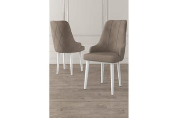 Spisestol Mobarkar Cappuccino / Hvit - Cappuccino / Hvit - Møbler - Stoler - Spisestuestoler & kjøkkenstoler