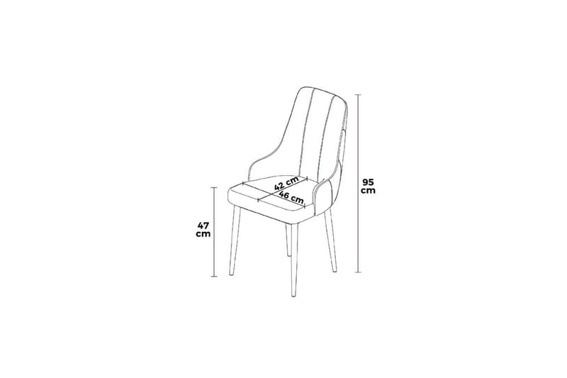 Spisestol Mobarkar Grå / Hvit - Grå / Hvit - Møbler - Stoler - Spisestuestoler & kjøkkenstoler