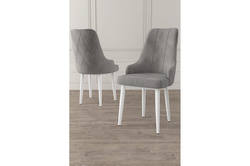 Spisestol Mobarkar Grå / Hvit - Grå / Hvit - Møbler - Stoler - Spisestuestoler & kjøkkenstoler