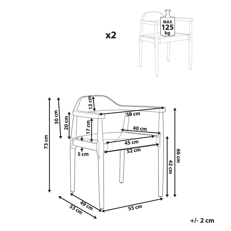 Spisestol Oakdale 2-pakning - Møbler - Stoler - Spisestuestoler & kjøkkenstoler