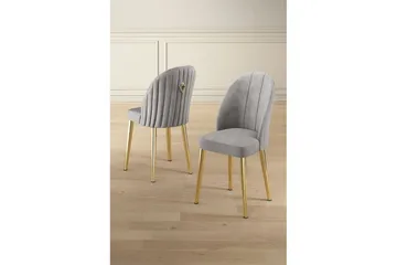 Spisestol Orlen Grå / Gull - Grå / Gull - Møbler - Stoler - Spisestuestoler & kjøkkenstoler