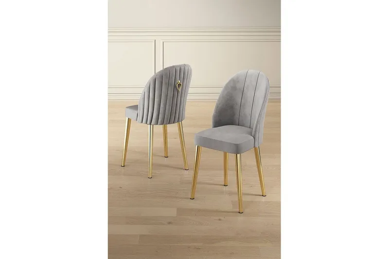 Spisestol Orlen Grå / Gull - Grå / Gull - Møbler - Stoler - Spisestuestoler & kjøkkenstoler