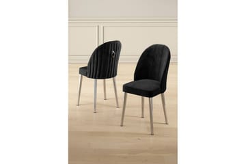 Spisestol Orlen Svart / Krom - Svart / Krom - Møbler - Stoler - Spisestuestoler & kjøkkenstoler
