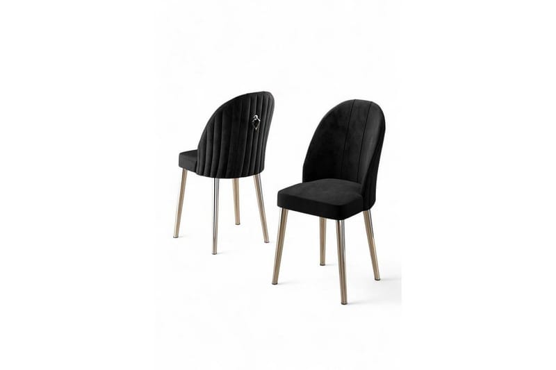 Spisestol Orlen Svart / Krom, Svart / Krom