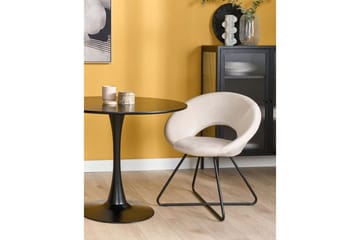 Spisestol Rachel - Off-white, Svart, Offwhite, Svart - Møbler - Stoler - Lenestoler