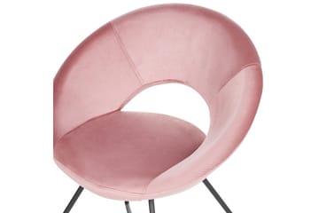 Spisestol Rachel - Rosa, svart, Rosa, Svart - Møbler - Stoler - Spisestuestoler & kjøkkenstoler