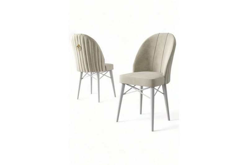 Spisestol Ritim Krem / Hvit - Cremehvit/Hvit - Møbler - Stoler - Spisestuestoler & kjøkkenstoler
