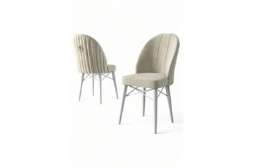 Spisestol Ritim Krem / Hvit - Cremehvit/Hvit - Møbler - Stoler - Spisestuestoler & kjøkkenstoler