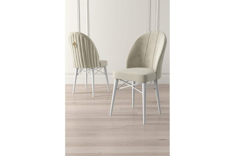 Spisestol Ritim Krem / Hvit - Cremehvit/Hvit - Møbler - Stoler - Spisestuestoler & kjøkkenstoler