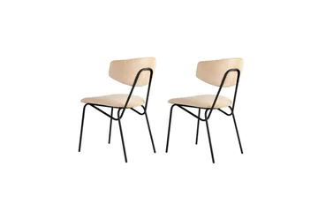 Spisestol Sanroman Beige / Svart - Beige / Svart - Møbler - Stoler - Spisestuestoler & kjøkkenstoler