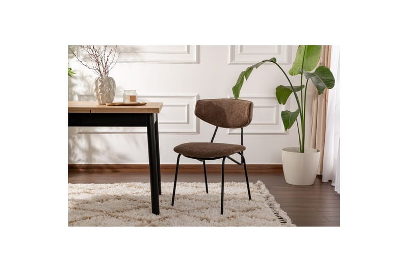 Spisestol Sanroman Brun / Svart - Brun / Svart - Møbler - Stoler - Spisestuestoler & kjøkkenstoler