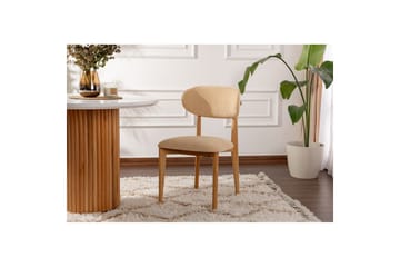 Spisestol Sanroman Classic Beige / Lys eik - Beige / Lys eik - Møbler - Stoler - Spisestuestoler & kjøkkenstoler