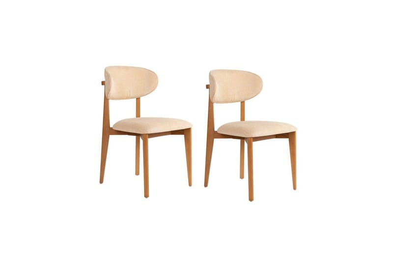 Spisestol Sanroman Classic Beige / Mørk Eik - Beige / Mørk Eik - Møbler - Stoler - Spisestuestoler & kjøkkenstoler
