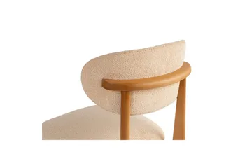 Spisestol Sanroman Classic Beige / Mørk Eik - Beige / Mørk Eik - Møbler - Stoler - Spisestuestoler & kjøkkenstoler