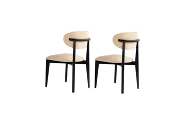 Spisestol Sanroman Classic Beige / Svart - Beige / Svart - Møbler - Stoler - Spisestuestoler & kjøkkenstoler