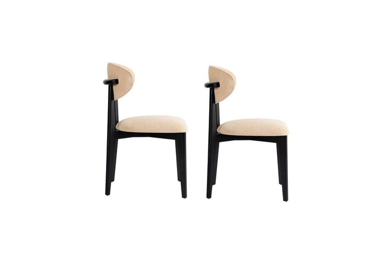 Spisestol Sanroman Classic Beige / Svart - Beige / Svart - Møbler - Stoler - Spisestuestoler & kjøkkenstoler