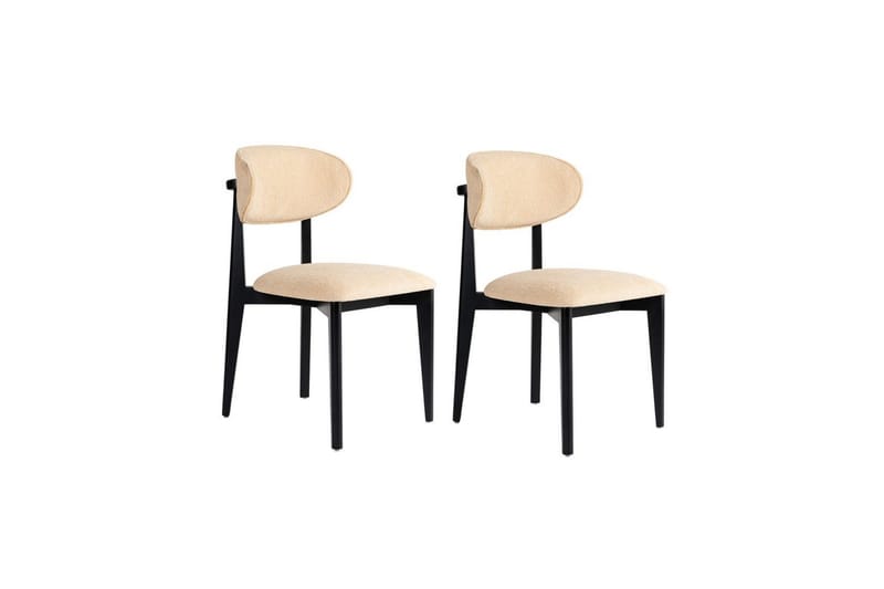 Spisestol Sanroman Classic Beige / Svart - Beige / Svart - Møbler - Stoler - Spisestuestoler & kjøkkenstoler
