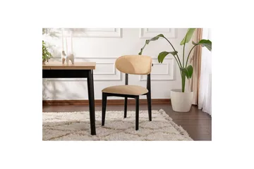 Spisestol Sanroman Classic Beige / Svart - Beige / Svart - Møbler - Stoler - Spisestuestoler & kjøkkenstoler