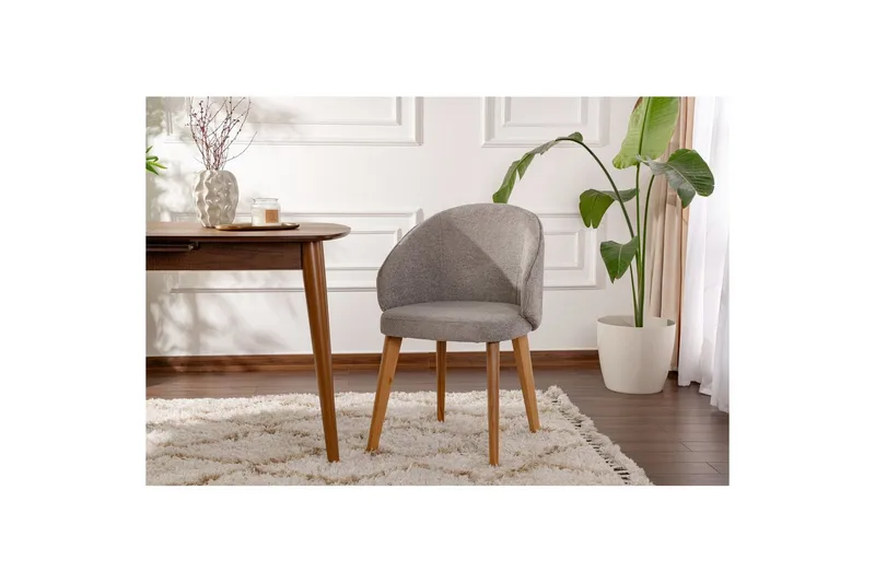 Spisestol Sanroman Classic Grå / Lys Eik - Grå / Lys Eik - Møbler - Stoler - Spisestuestoler & kjøkkenstoler